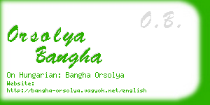 orsolya bangha business card